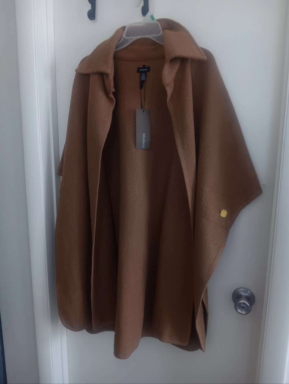 Brown/Camel Wool Cape with Collar